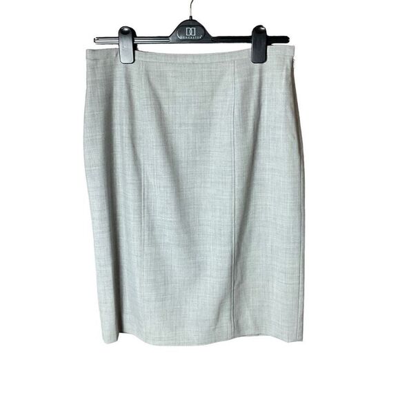 Doncaster Skirt Sheath Midi Grey Side Zipper Snap Clasp Closure Lined Women 14 - Picture 11 of 12